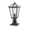 Z-Lite Talbot 1 Light Outdoor Pier Mounted Fixture, Oil Rubbed Bronze And Seedy 579PHMR-533PM-ORB - alternate 1